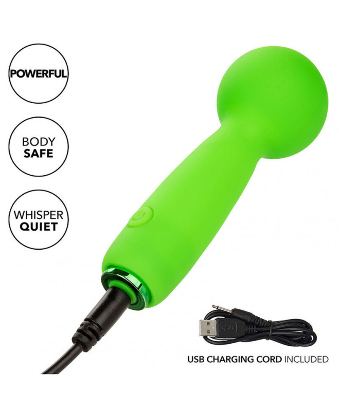 CALEXOTICS - NEON VIBES THE BUBBLY VIBE MINI MASAGER 10 VIBRATIONS GREEN 8