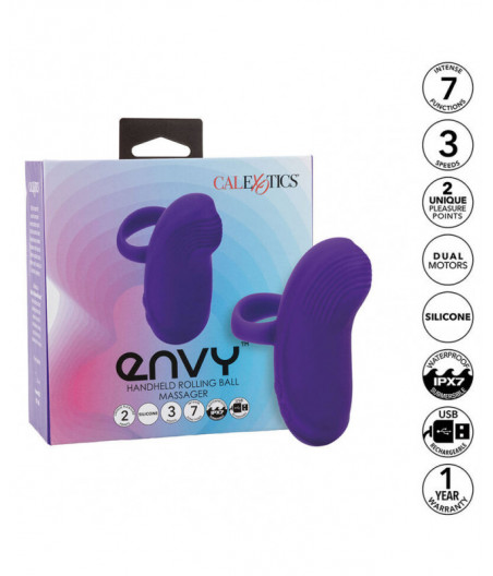 CALEXOTICS - ENVY HANDHELD ROLLING BALL MASSAGER 7 VIBRATIONS PURPLE