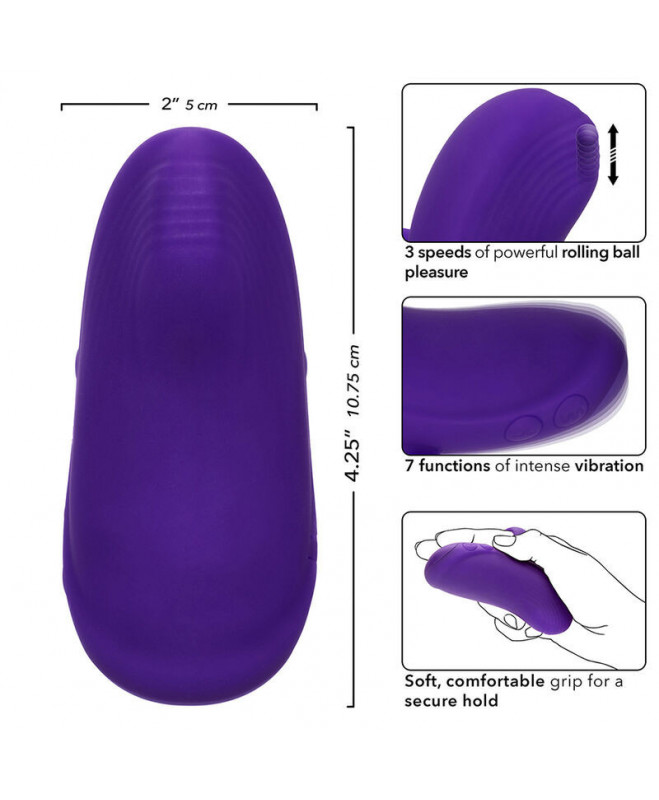 CALEXOTICS – ENVY RANKINĖS RIEDĖJIMO KAMULIŲ MASAŽŪRIS 7 VIBRATIONS PURPLE 8