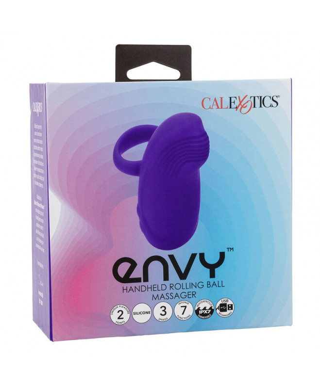 CALEXOTICS – ENVY RANKINĖS RIEDĖJIMO KAMULIŲ MASAŽŪRIS 7 VIBRATIONS PURPLE 10