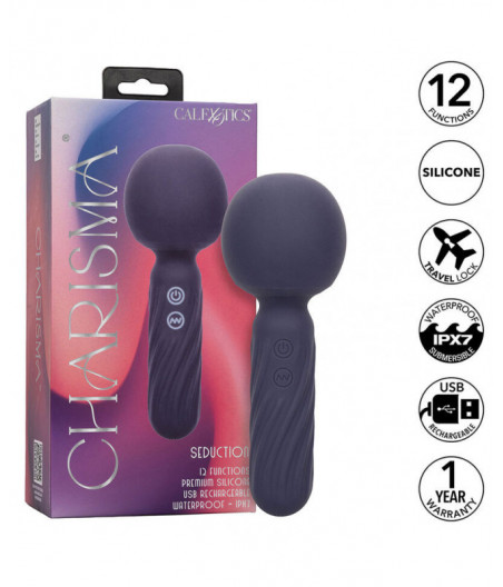 CALEXOTICS - CHARISMA SEDUCTION MASSAGER 12 FUNCTIONS 17.75 CM X 6.25 CM PURPLE