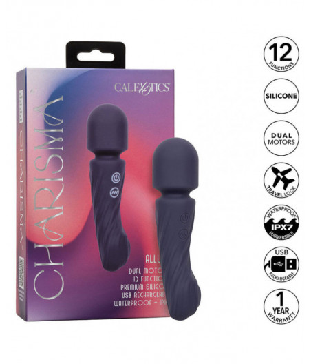 CALEXOTICS - CHARISMA ALLURE MASSAGER DUAL MOTORS 12 FUNCTIONS 17.25 CM X 4.5 CM PURPLE