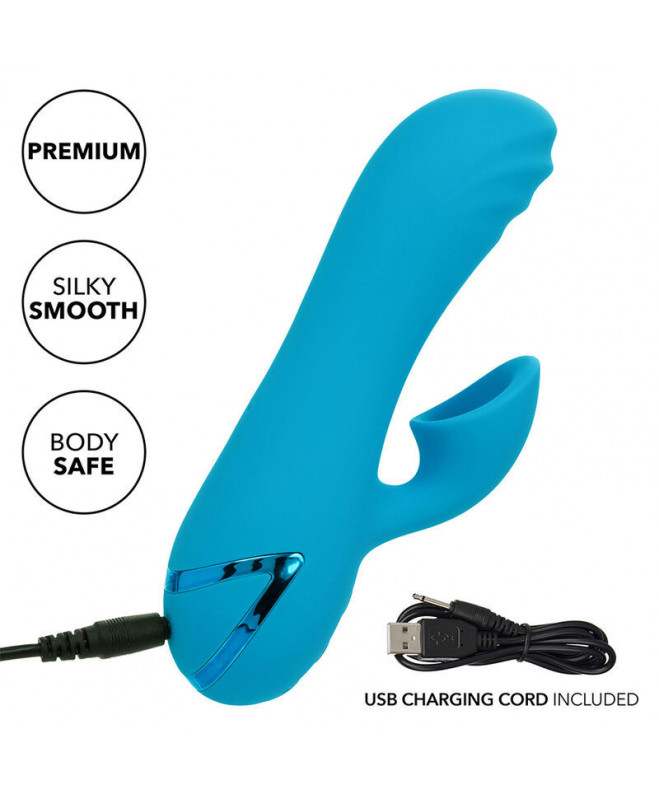 CALEXOTICS – SUNSET BEACH SEDUCER VIBRATOR IR STIMULIATORIUS 10 FUNKCIJŲ MĖLYNAS 8