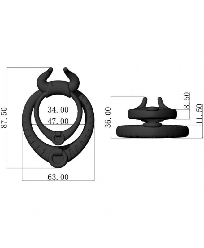 ARMONY - BULL'S PASION RING BLACK 5