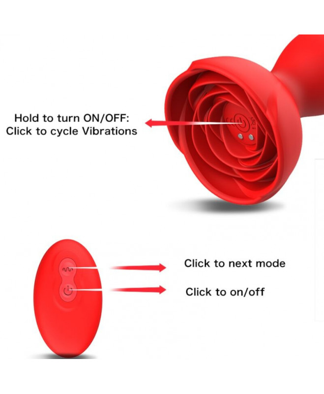 ARMONY – EXTREME A BLOOM ROSE VIBRATORIUS ir ANALINIS KIŠTUKAS NUOTOLINIO VALDYMO PULTAS RAUDONAS 2