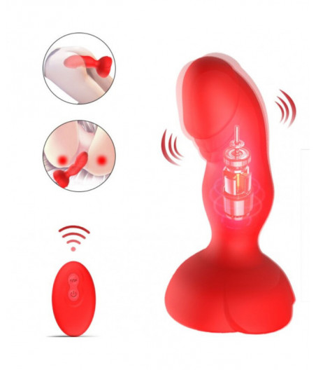 ARMONY - EXTREME A BLOOM ROSE VIBRATOR & ANAL PLUG REMOTE CONTROL RED