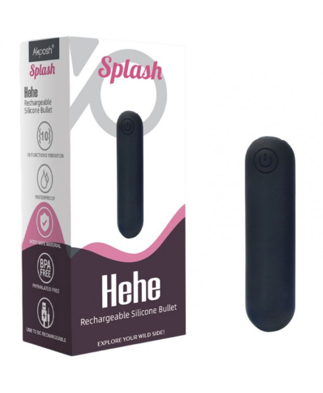 ARMONY -SPLASH HEHE VIBRATOR BULLET SILICONE 10 VIBRATIONS 65 X 15 CM BLACK 6