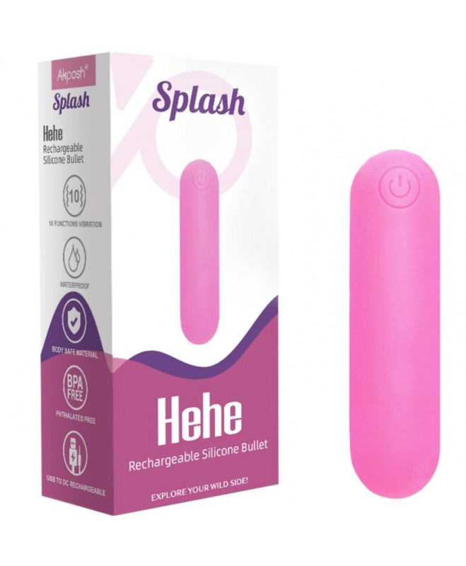 ARMONY - SPLASH HEHE VIBRATOR BULLET SILICONE 10 VIBRATIONS 65 X 15 CM ROZINĖ 6