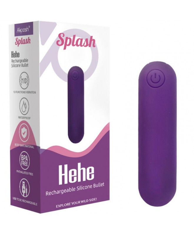 ARMONY – SPLASH HEHE VIBRATOR BULLET SILICONE 10 VIBRATIONS 65 X 15 CM PURPLE 6