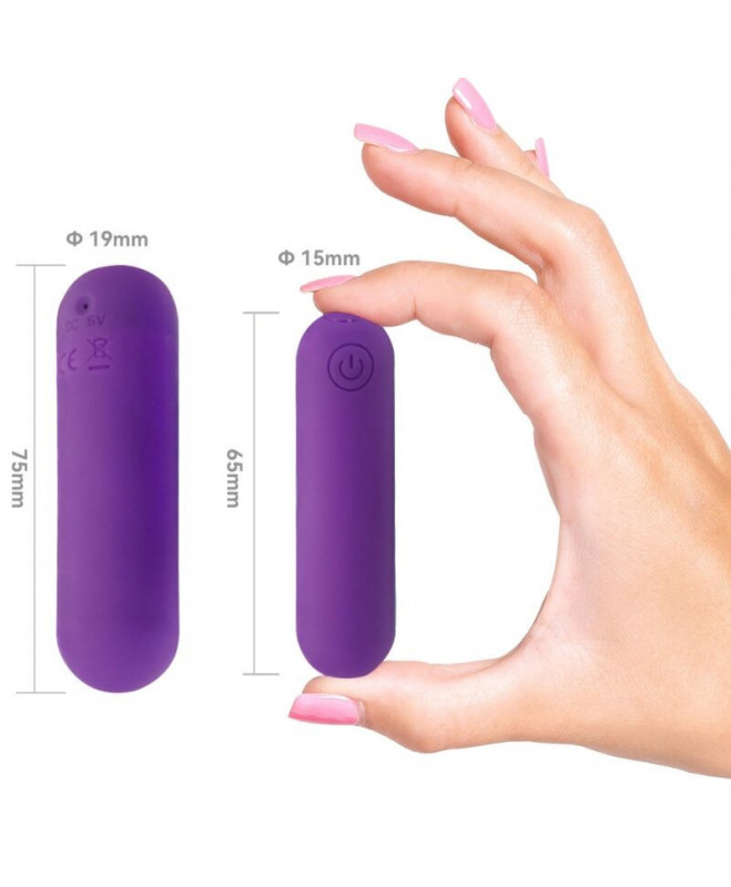 ARMONY - SPLASH HAHA VIBRATOR BULLET SILICONE 10 VIBRATIONS 75 X 19 CM PURPURINE 4