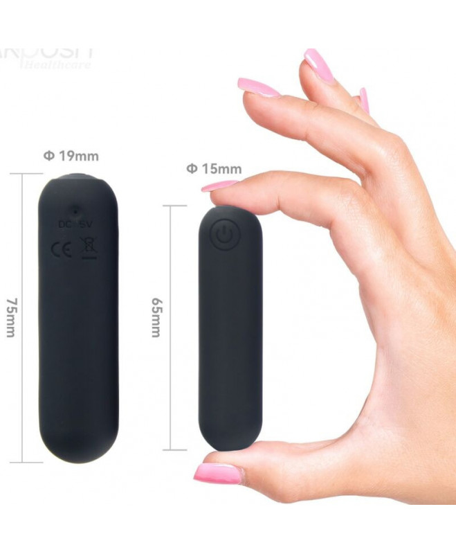 ARMONY - SPLASH HAHA VIBRATOR BULLET SILICONE 10 VIBRATIONS 75 X 19 CM BLACK 4