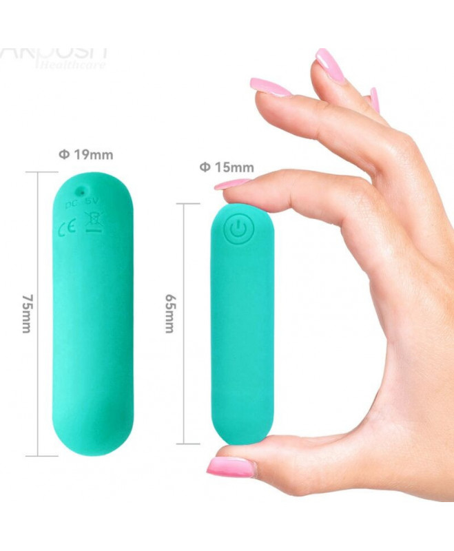 ARMONY – SPLASH HAHA VIBRATOR BULLET SILICONE 10 VIBRATIONS 75 X 19 CM GREEN 4