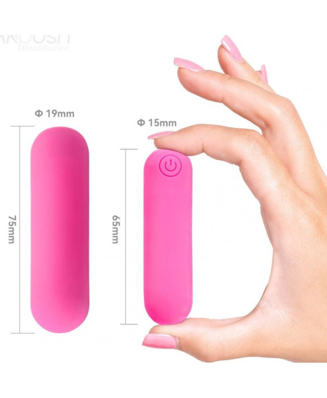 ARMONY – SPLASH HAHA VIBRATOR BULLET SILICONE 10 VIBRATIONS 75 X 19 CM ROZINĖ 4