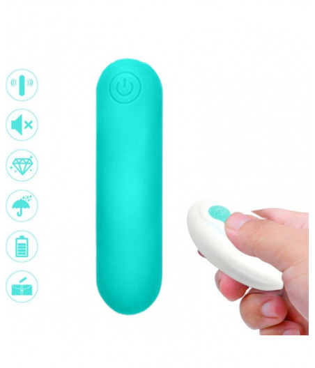 ARMONY - SPLASH JOLINE VIBRATOR BULLET SILICONE REMOTE CONTROL 10 VIBRATIONS 65 X 15 CM GREEN