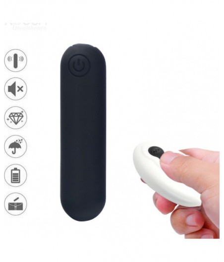 ARMONY - SPLASH JOLINE VIBRATOR BULLET SILICONE REMOTE CONTROL 10 VIBRATIONS 65 X 15 CM BLACK