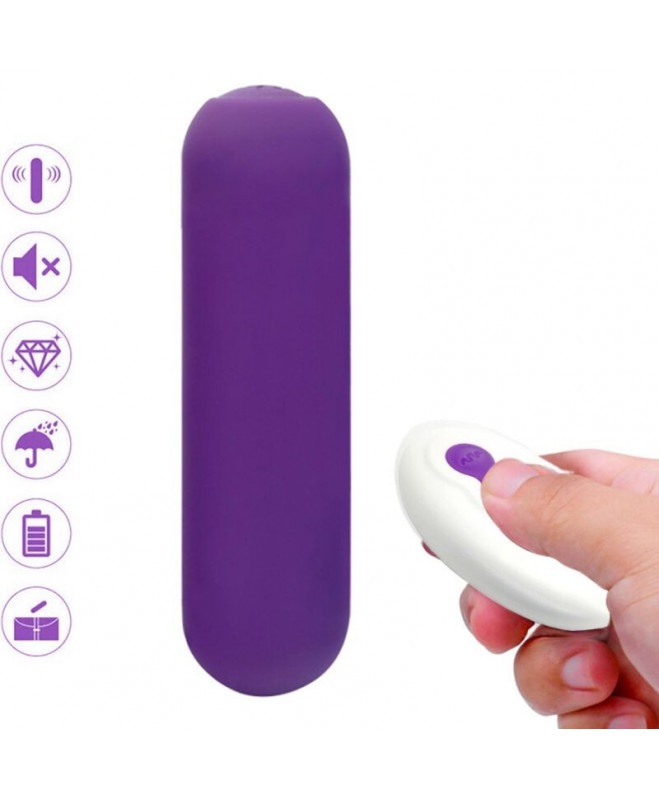 ARMONY - SPLASH JOIE VIBRATOR BULLET SILIKONINIS NUOTOLINIO VALDYMAS 10 VIBRATIONS 75 X 19 CM PURPURINE