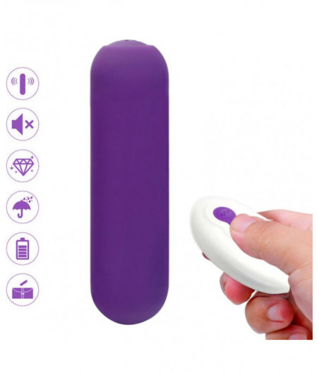 ARMONY - SPLASH JOIE VIBRATOR BULLET SILICONE REMOTE CONTROL 10 VIBRATIONS 75 X 19 CM PURPLE