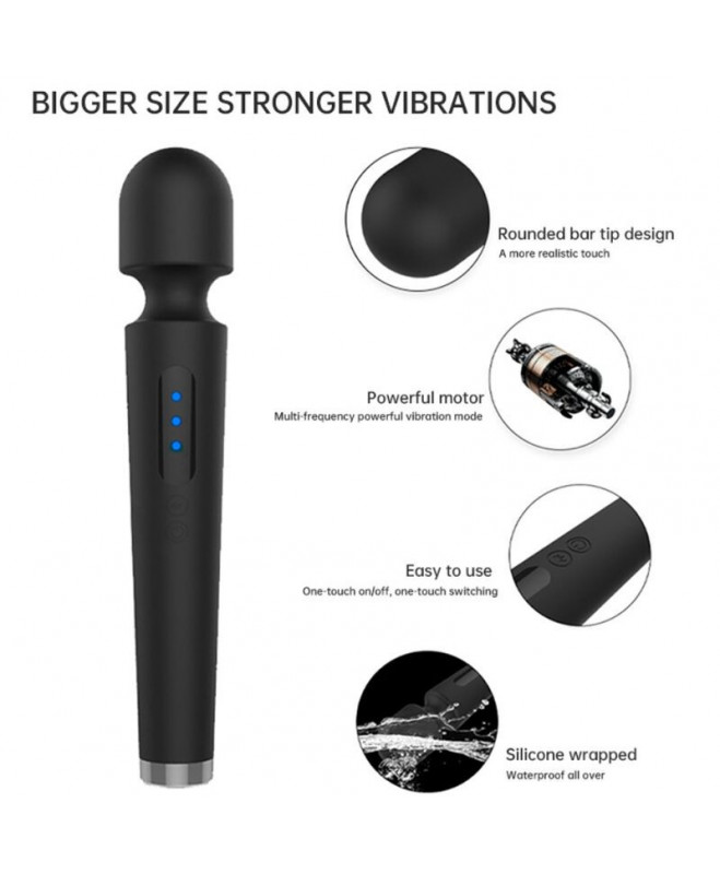 ARMONY - X POWER LARGE MASAGER & VIBRATOR 7 VIBRATIONS BLACK 4