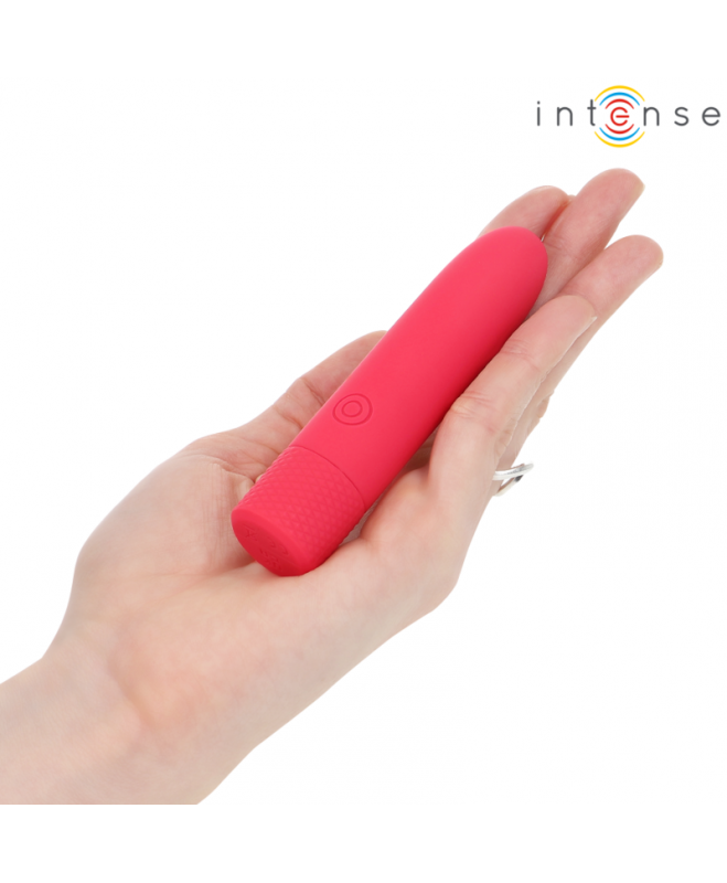 INTENSE – SYMONE USB ĮKRAUJAMAS VIBRATINGAS BULLET 8 VIBRATIONS RED 10 X 2,2 CM 7
