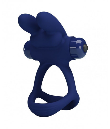 PRETTY LOVE - FRANCISCO DOUBLE VIBRATING RING RABBIT BLUE