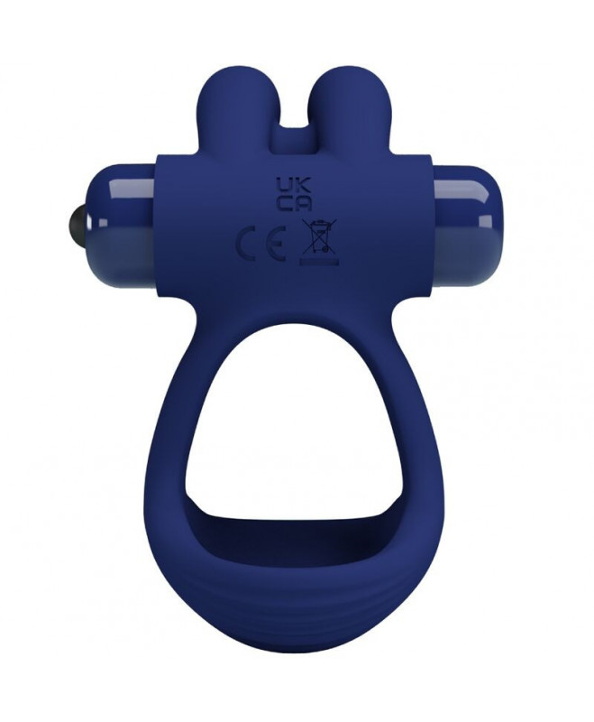 PRETTY LOVE – FRANCISCO DOUBLE VIBRATING RING RABIT BLUE 2