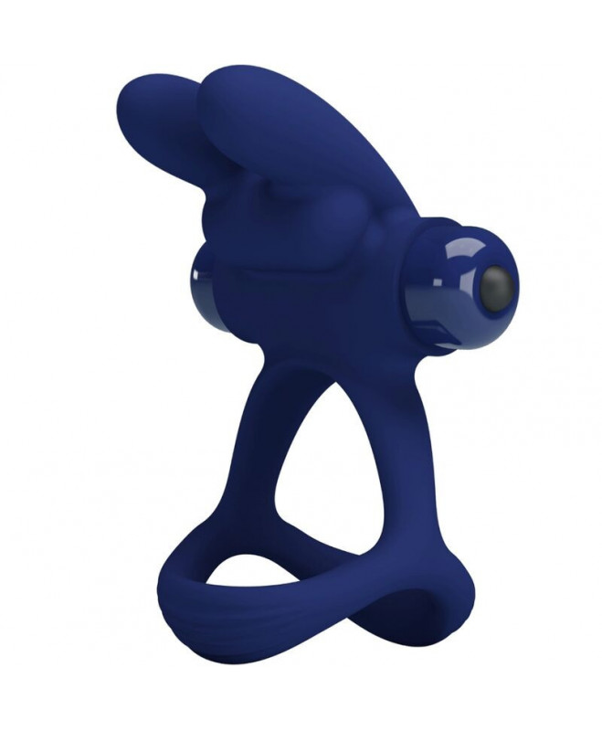 PRETTY LOVE – FRANCISCO DOUBLE VIBRATING RING RABIT BLUE 3