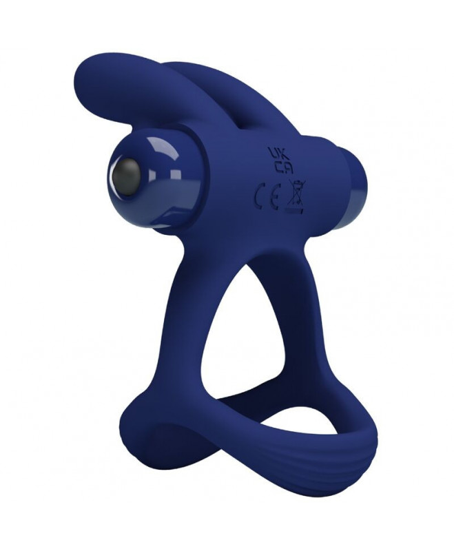 PRETTY LOVE – FRANCISCO DOUBLE VIBRATING RING RABIT BLUE 4