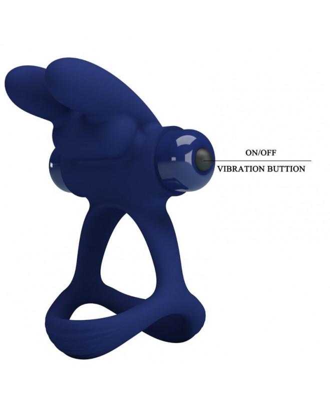 PRETTY LOVE – FRANCISCO DOUBLE VIBRATING RING RABIT BLUE 8