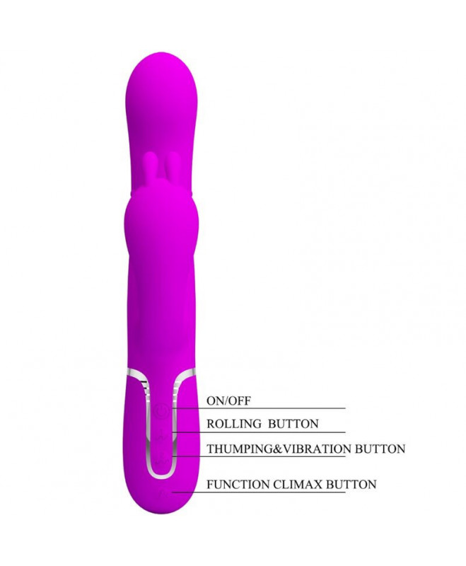 PRETTY LOVE – CAMMY TRIVYBĖS VIBRATORIAUS DAUGIAFUNKCIJA 4 viename rožinė 8