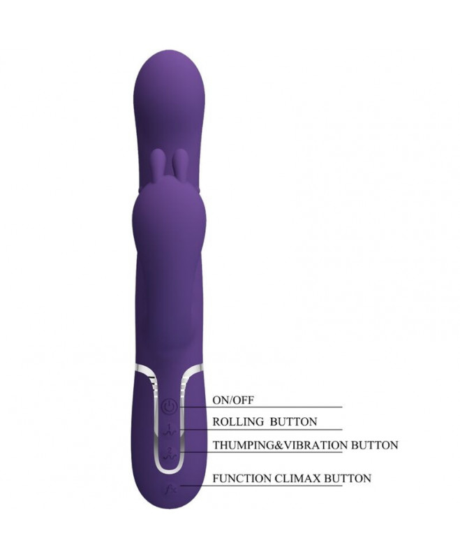 PRETTY LOVE – DAUGIAFUNKCINIS CAMMY TRIJŲ VIBRATORIAUS 4 viename PURPURINE 6