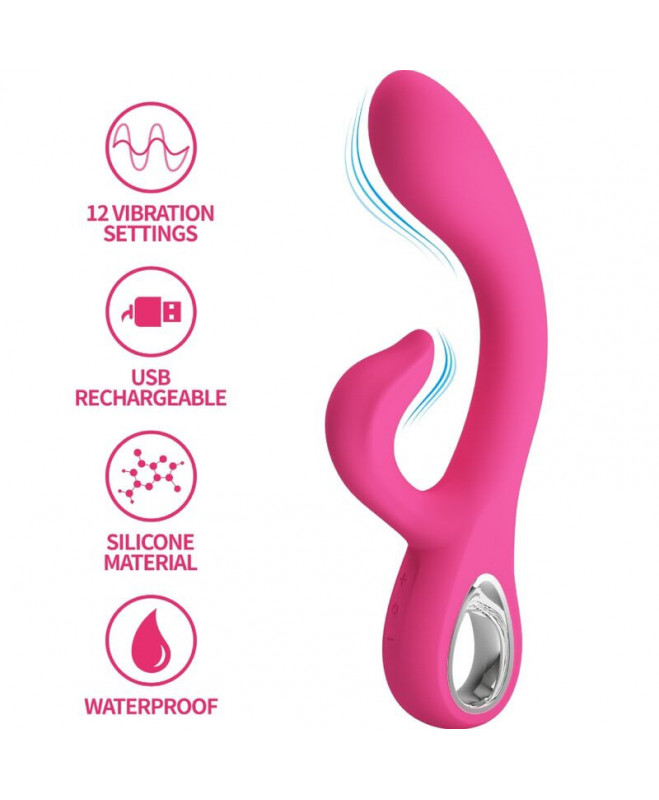 PRETTY LOVE – FRITZ RABBIT VIBRATOR 12 VIBRATIONS PINK PRETTY LOVE – FRITZ RABBIT VIBRATOR 12 VIBRATIONS PINK