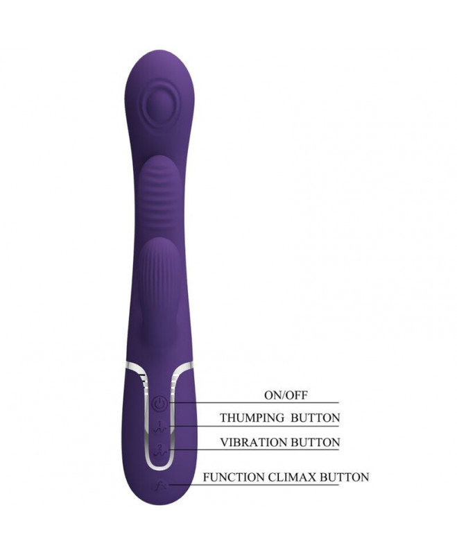 PRETTY LOVE – SHANIA TRIPLE RABBIT VIBRATOR DAUGIAFUNKCIJA PURPLE 8