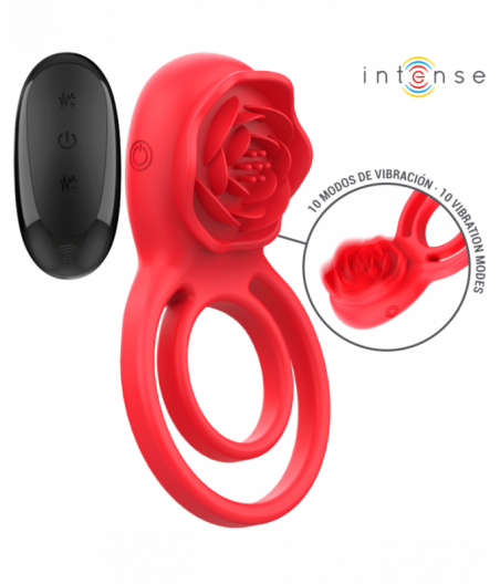 INTENSE - GAIL STIMULATOR ROSE 10 VIBRATIONS RED REMOTE CONTROL
