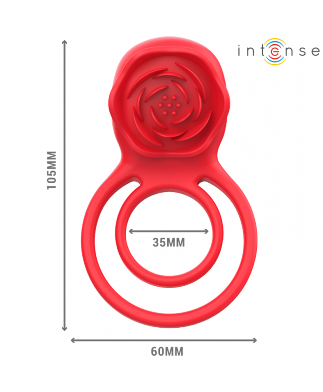 INTENSE – GAIL STIMULATOR ROSE 10 VIBRATIONS RED NUOTOLINIO VALDYMAS 4