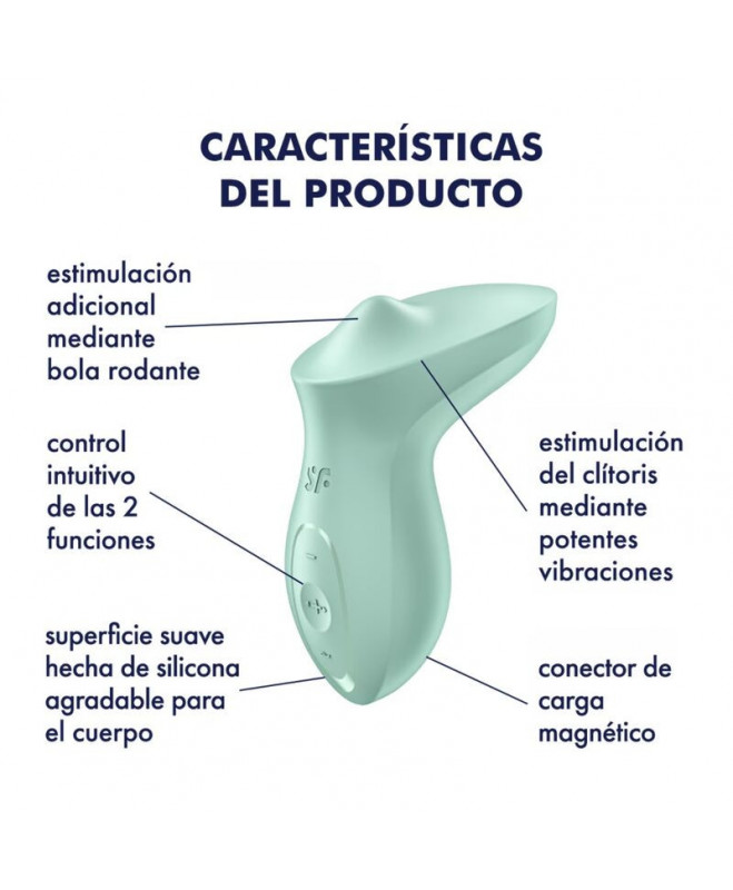SATISSFYER - EXCITERRR LAY-ON CLITORIS MINT VIBRATORIUS 4