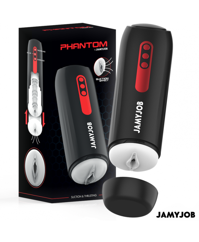 JAMYJOB – PHANTOM AUTOMATIC VAGINA MASTURBATOR 5 SIurbimo ir traukos režimai 1