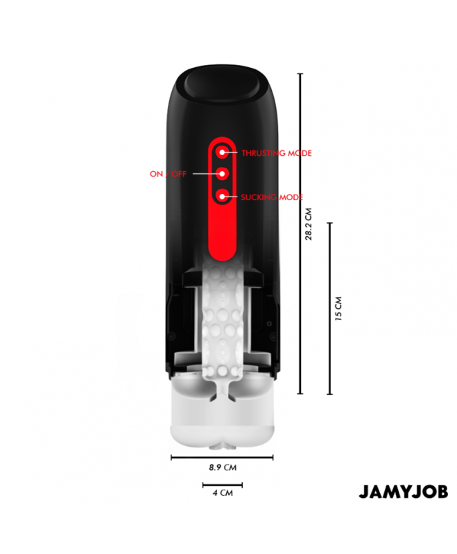 JAMYJOB – PHANTOM AUTOMATIC VAGINA MASTURBATOR 5 SIurbimo ir traukos režimai 4