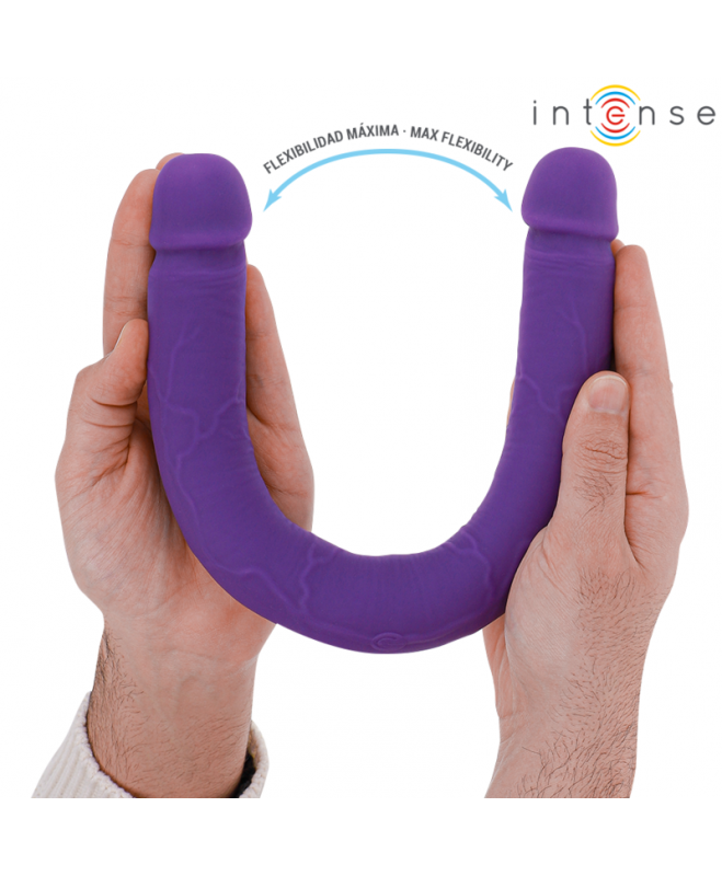 INTENSE – GUNTER DILDO DVIGUBAS VIBRATORIAUS 40 CM PURPURINIS NUOTOLINIO VALDYMAS 4