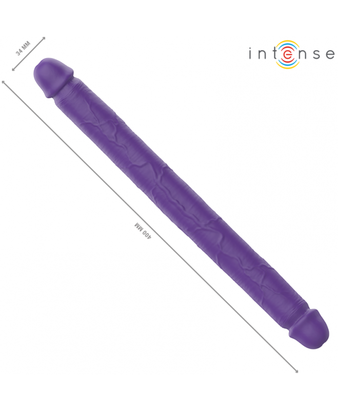 INTENSE – GUNTER DILDO DVIGUBAS VIBRATORIAUS 40 CM PURPURINIS NUOTOLINIO VALDYMAS 5