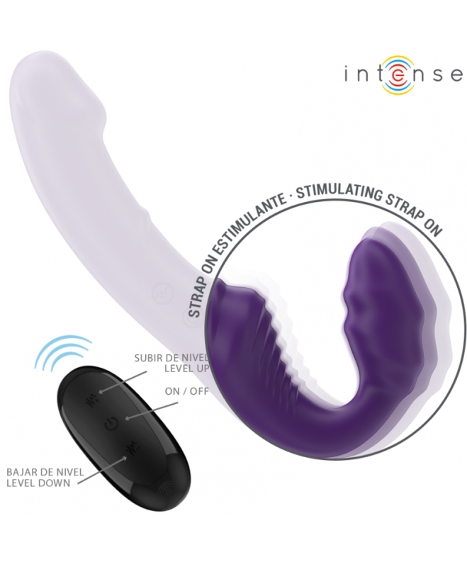 INTENSE – JILL DOUBLE VIBRATOR 20 CM PURPURINIS NUOTOLINIO VALDYMAS 3