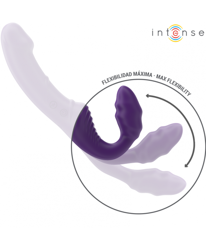 INTENSE – JILL DOUBLE VIBRATOR 20 CM PURPURINIS NUOTOLINIO VALDYMAS 5