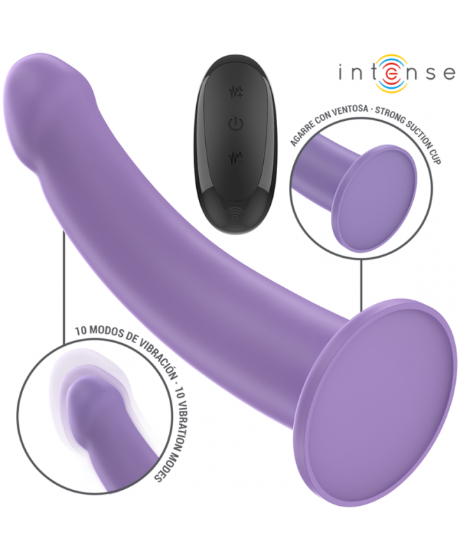 INTENSE – EDDIE VIBRATOR 17,5 CM 10 VIBRATIONS PURPULINIS NUOTOLINIO VALDYMAS