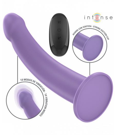 INTENSE - EDDIE VIBRATOR 17.5 CM 10 VIBRATIONS PURPLE REMOTE CONTROL