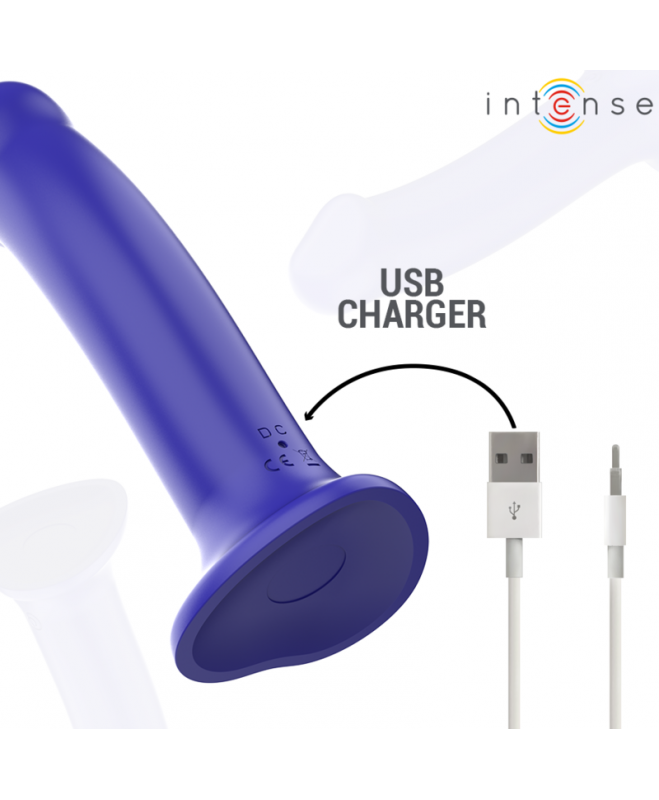 INTENSE – VIBRATORIAUS VIKTORIJA SU SIURBUČIU 10 VIBRATIONS TAMSIAI MĖLYNA NUOTOLINIO VALDYMO PULTAS 6