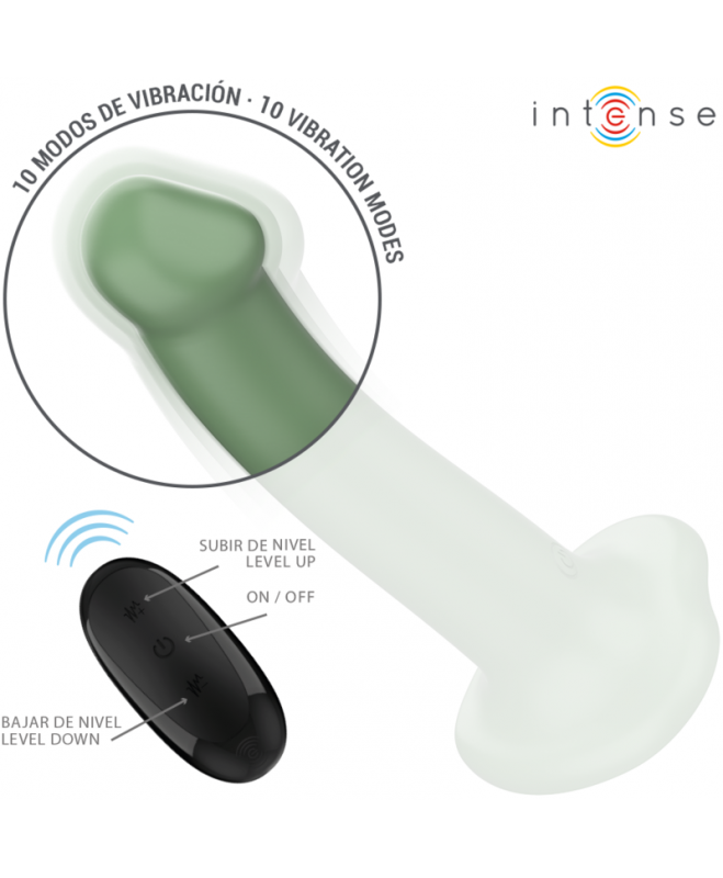 INTENSE – VIBRATORIUS BECCA SU SIURBUČIU 10 VIBRATIONS GREEN NUOTOLINIO VALDYMAS 3