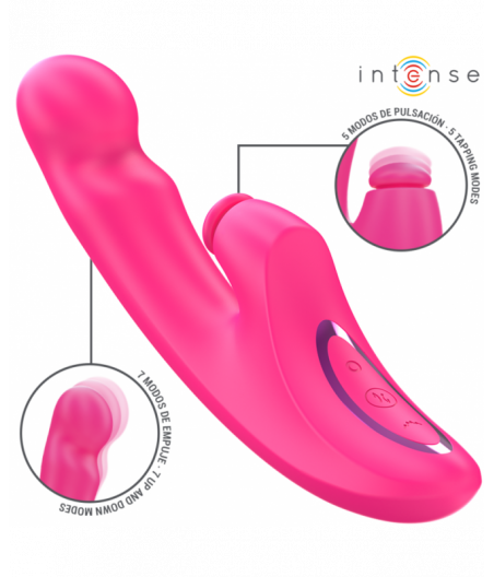 INTENSE - EMI VIBRATOR 13.5 CM MULTIFUNCTION 3 IN 1 10 VIBRATIONS PINK