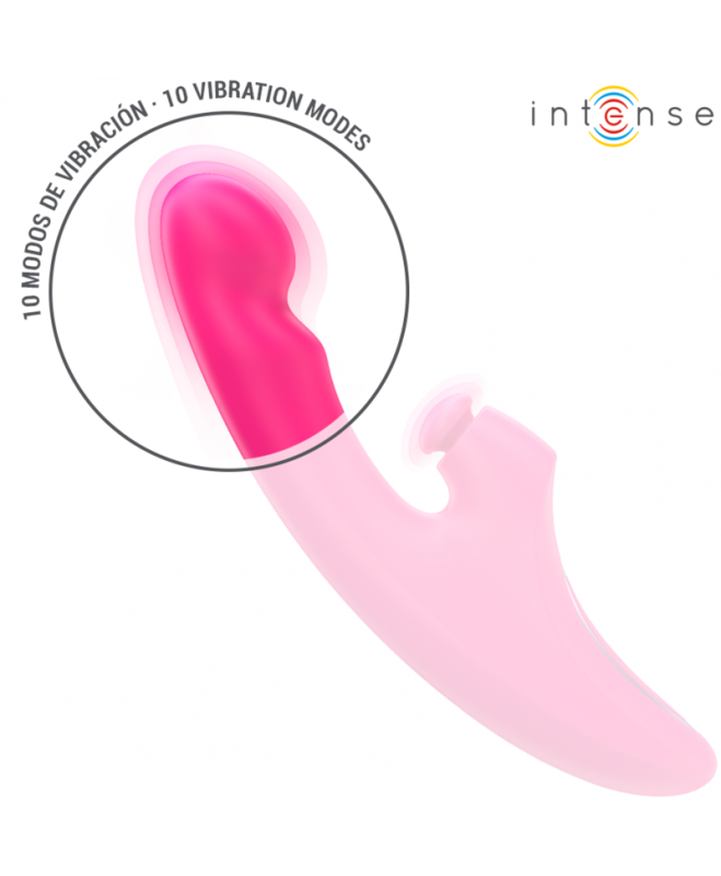 INTENSE - EMI VIBRATOR 13,5 CM DAUGIAFUNKCIJA 3 I 1 10 VIBRATIONS ROŽINĖ 4