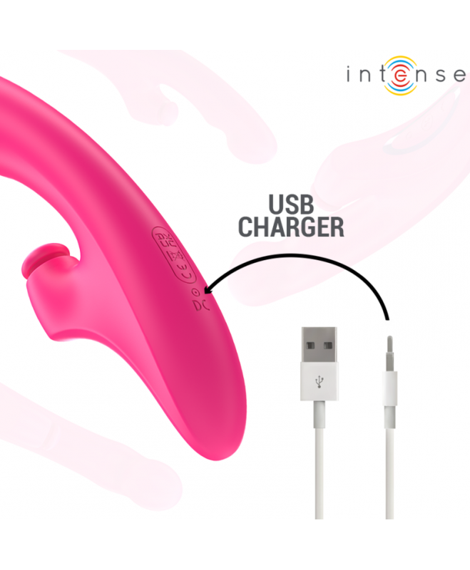 INTENSE - EMI VIBRATOR 13,5 CM DAUGIAFUNKCIJA 3 I 1 10 VIBRATIONS ROŽINĖ 6