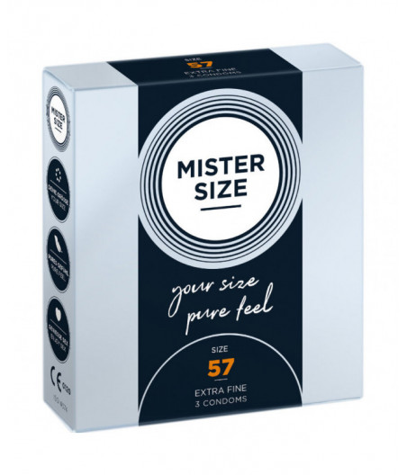 MISTER SIZE - CONDOM SIZE L 57 MM (3 UNITS)