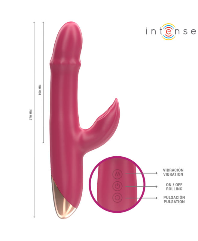 INTENSE – DAUGIAFUNKCINIS CHLOE VIBRATORIAUS 3 IN 1 RED 6